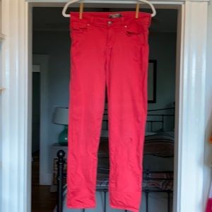 Paige denim red skinny jeans